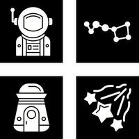 big dipper and astronaut Icon vector