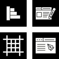 Object Alignment and Web Page Icon vector