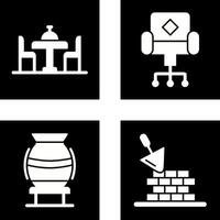 Chair and Dinning Table Icon vector