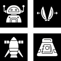 robot and playload Icon vector