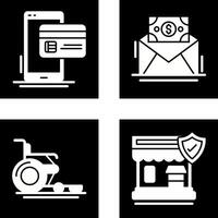 Cashless Payment and Mail Coin Icon vector