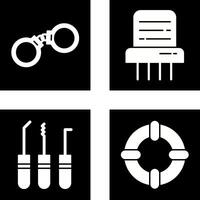 Handcuffs and Paper Shredder Icon vector