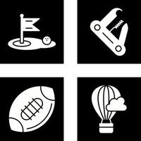 Golf and Swiss Army Knife Icon vector