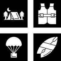 Tent and Life Icon vector