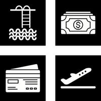 Swiming pool and Money Icon vector