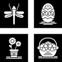 Dragonfly and Easter Icon vector