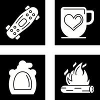 Skateboard and Mug Icon vector