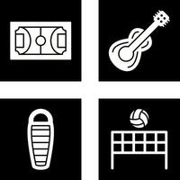 Football and Guitar Icon vector