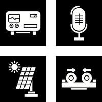 osciloscopio y amplificar icono vector