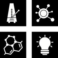 Metronome and Molecule Icon vector