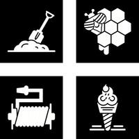 Digging and Honeycomb Icon vector