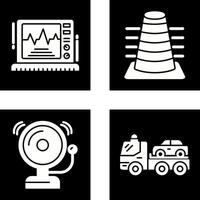 noray y ekg monitor icono vector