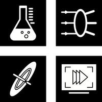 Refraction and beaker Icon vector