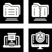 Folder and Compressed Icon vector