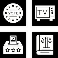 votar y televisión icono vector