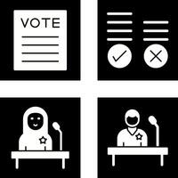 votación resultado y votar icono vector