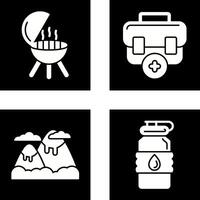 Bbq and First Aid Icon vector