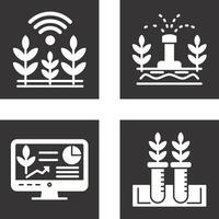 Wheat and Sprinkler Icon vector