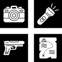 Camera and Flash Light Icon vector