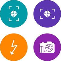focus vertical and focus horizontal Icon vector