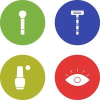 Brush and Razor Icon vector