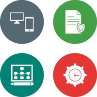 devices and private document Icon vector