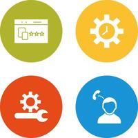 Website Promotion and Time Optimization Icon vector