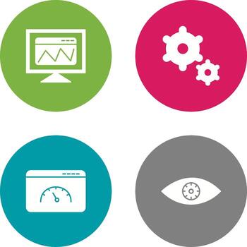web analysis and preferences Icon vector