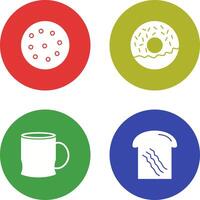 cookie and doughnut Icon vector