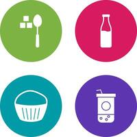 sugar and Milk bottle Icon vector