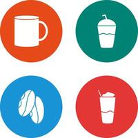 Coffee mug and Frappe Icon vector