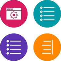 settings and numbered lists Icon vector