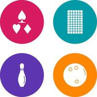 card suits and card backward Icon vector