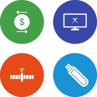 transaction and disconnected network Icon vector