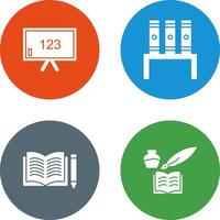 Classroom Board and Bookstand Icon vector