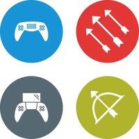 Gaming Console and Arrows Icon vector