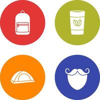 Backpack and Coffee Icon vector