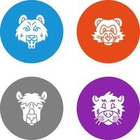 Bear and Ferret Icon vector