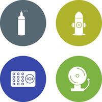 hydrant and oxygen tank Icon vector