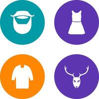 Beard and Moustache and Dress Icon vector