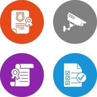 Document and Cctv Icon vector