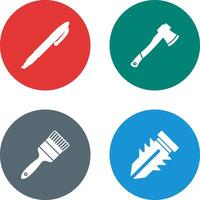 Marker and Axe Icon vector