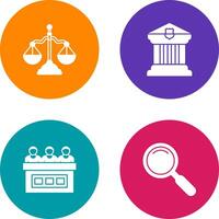 Balance and Courthouse Icon vector