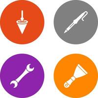 Plumb Bob and Soldering Icon vector