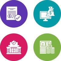 Paid and Online Loan Icon vector