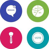 Message Bubbles and Pie Chart Icon vector