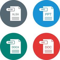 XLSX and PPT Icon vector