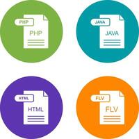 PHP and Java Icon vector