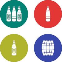 Beer Bottles and alcohol Icon vector