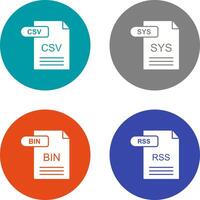 CSV and SYS Icon vector